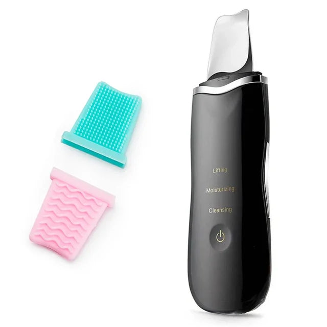 Appareil Skin Scrubber Ultrason – Nettoyeur de Pores, Éliminateur de Points Noirs et Soin Liftant Visage Professionnel