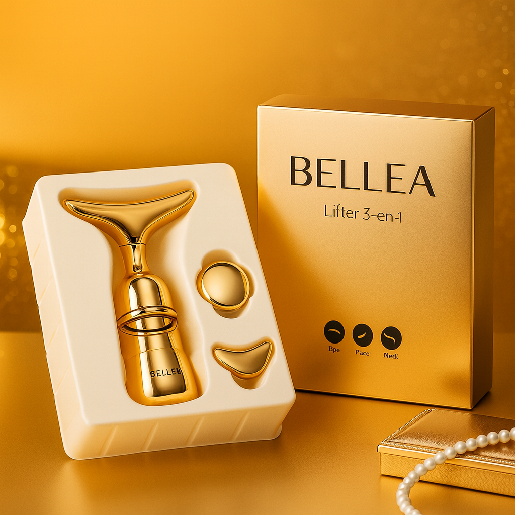 BELLEA Appareil Lifting Visage & Cou 3-en-1 | EMS Massage Yeux