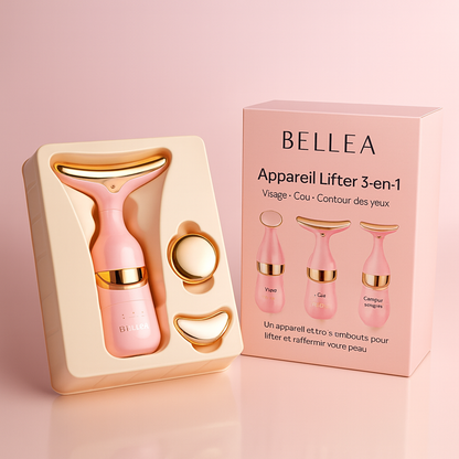 BELLEA Appareil Lifting Visage & Cou 3-en-1 | EMS Massage Yeux