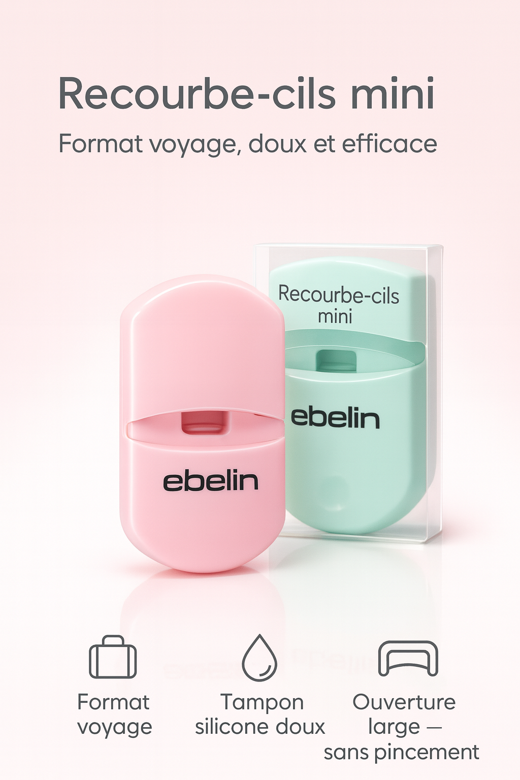 Mini Recourbe-Cils Professionnel Pliant – Courbure Parfaite en Quelques Secondes