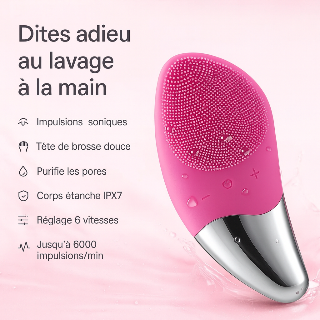 Brosse Nettoyante Visage Électrique USB – Nettoyage en Profondeur & Massage Sonic