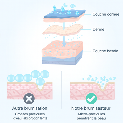 Nano Brumisateur Facial Portable avec Miroir – Hydratation Instantanée et Rafraîchissante