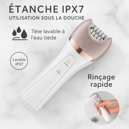 Épilateur Femme 6 en 1 Rechargeable – Rasoir Électrique Corps, Jambes, Visage & Aisselles | Étanche IPX7