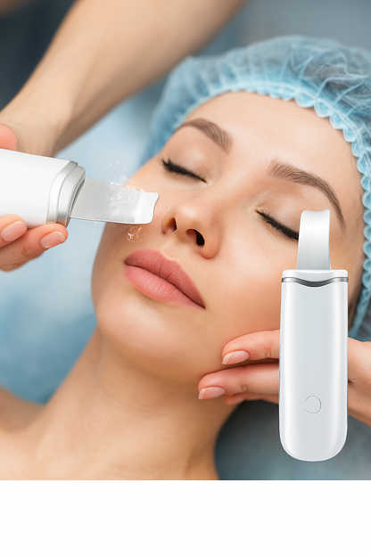 Appareil Skin Scrubber Ultrason – Nettoyeur de Pores, Éliminateur de Points Noirs et Soin Liftant Visage Professionnel